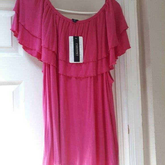 Context Tops - Context 2X Pink Top-NEW